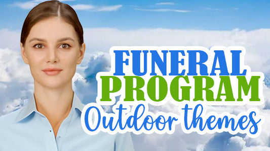 funeral program outdoor theme