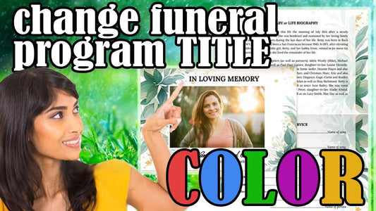 How To Change The Funeral Program Title