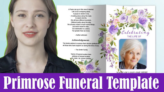 funeral program template primrose design