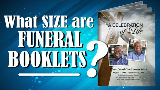 what size are funeral booklets