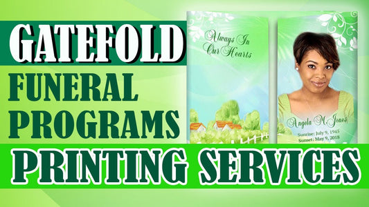 gatefold funeral program printing services