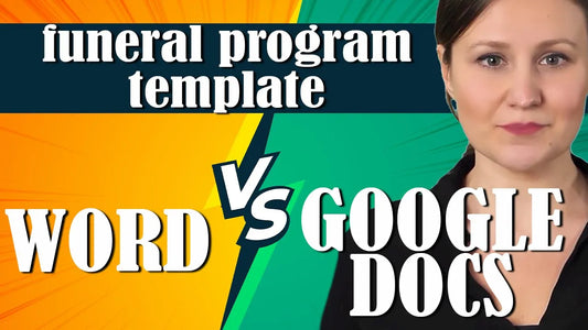 funeral program template word or google docs