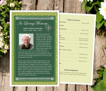 Celtic Funeral Flyer Template