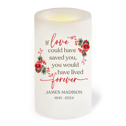 If Loved Personalized Flameless LED Memorial Candle