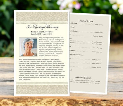 Alexa Funeral Flyer Template