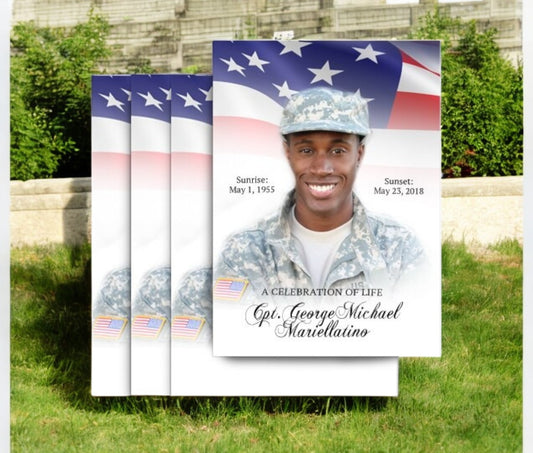 America Memorial Card Design & Print (Pack of 50)