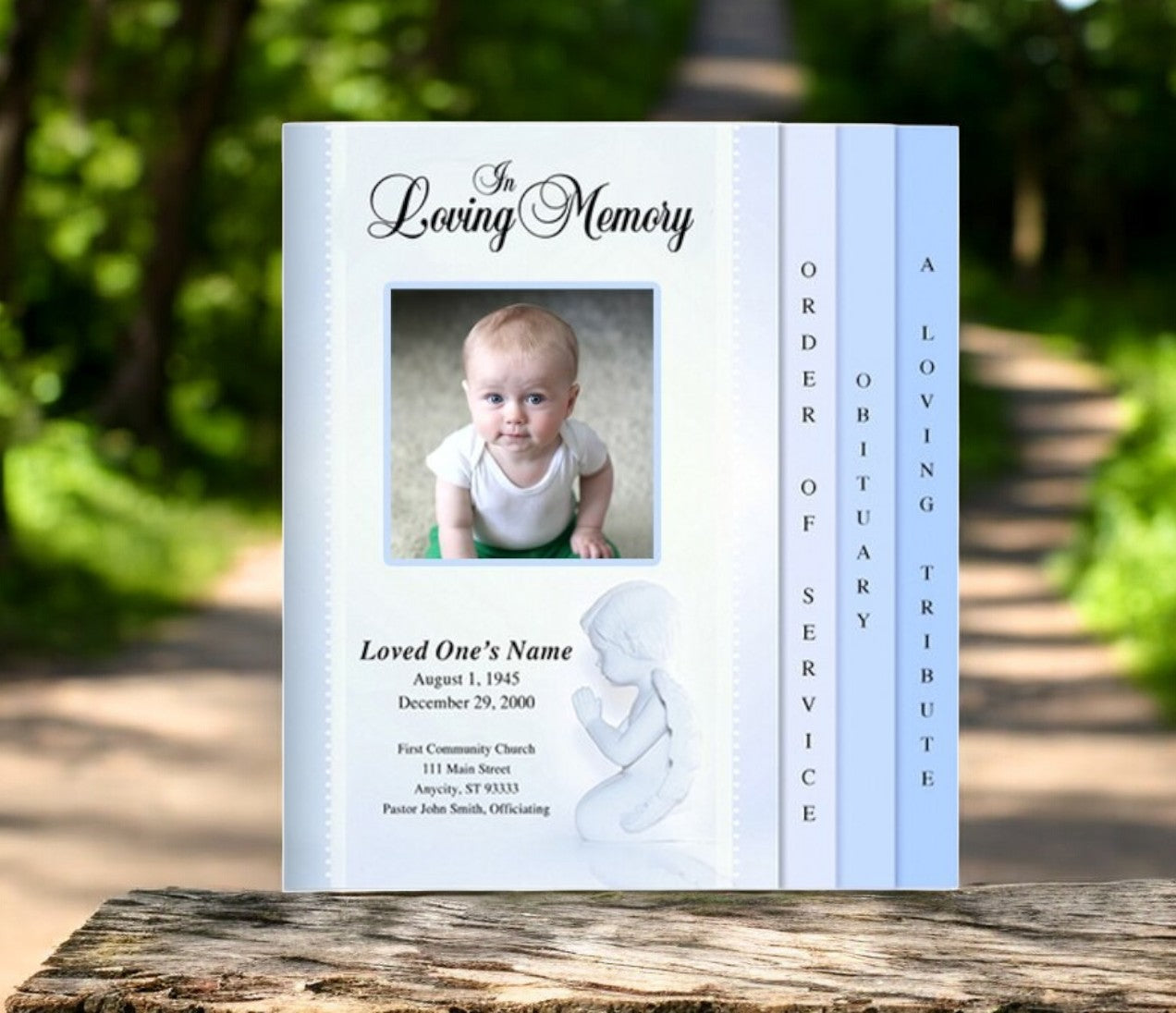 Angelo 8-Sided Graduated Funeral Program Template