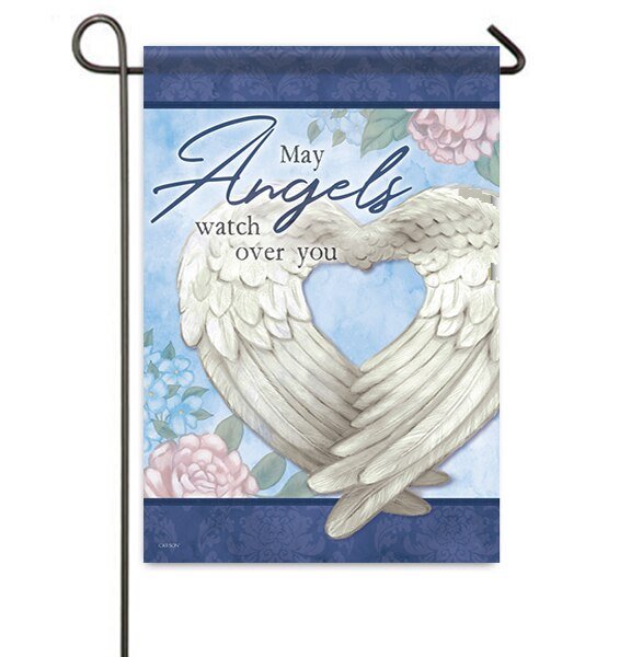 Angels Watch Over You Memorial Garden Flag - Funeral Program - Site Funeral Programs & Templates