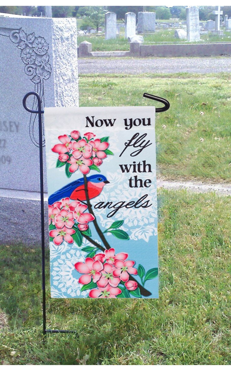 Angels Watch Over You Memorial Garden Flag - Funeral Program - Site Funeral Programs & Templates