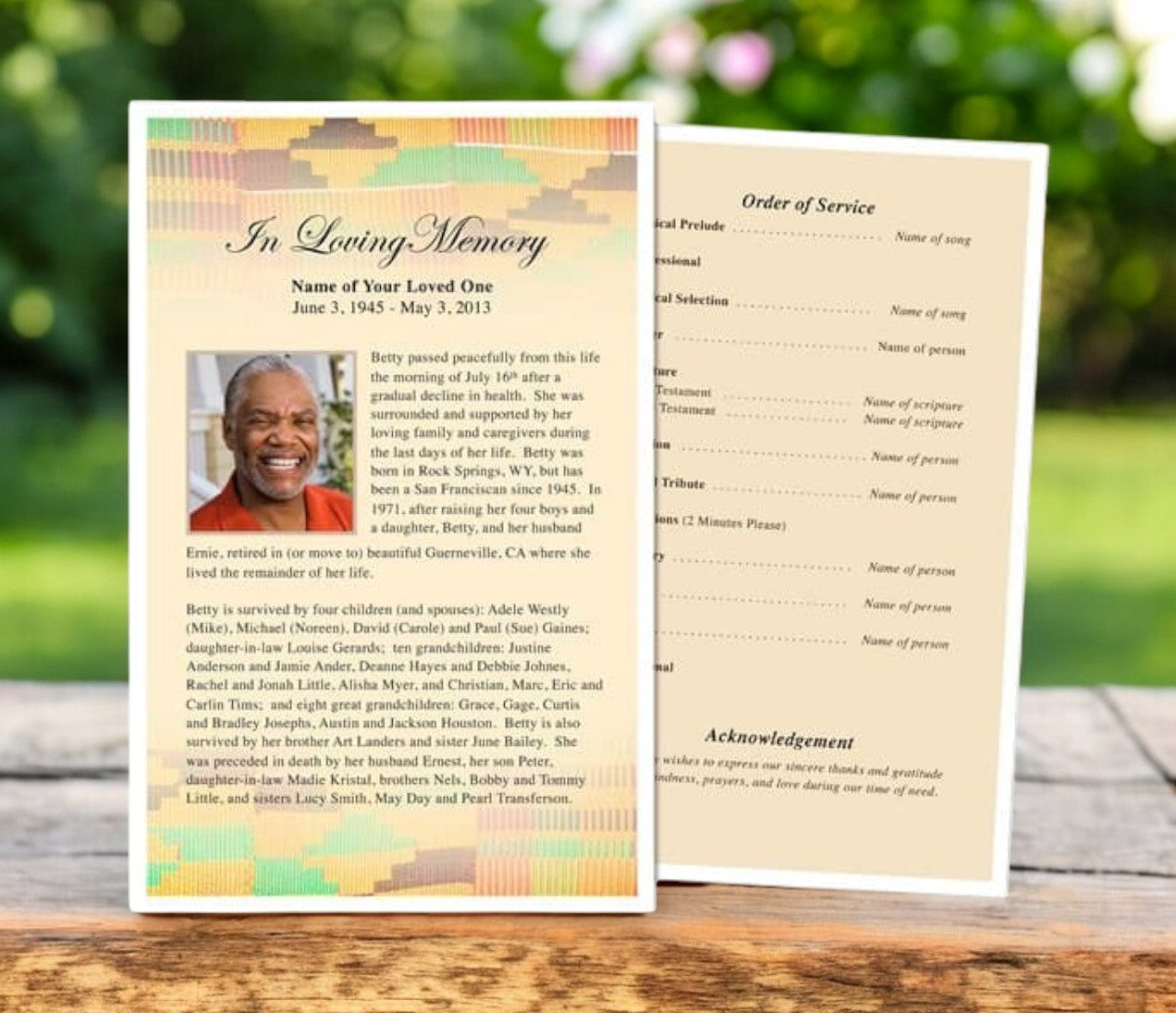 Ashanti Funeral Flyer Template