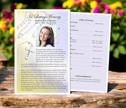 Beads Funeral Flyer Template