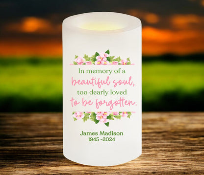 Beautiful Soul Personalized Flameless LED Memorial Candle