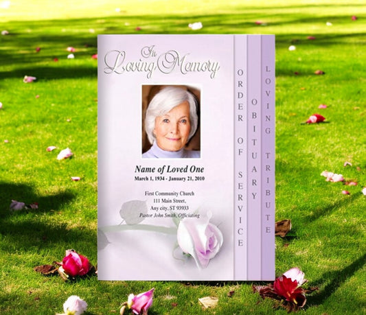 Beloved 8-Sided Graduated Funeral Program Template