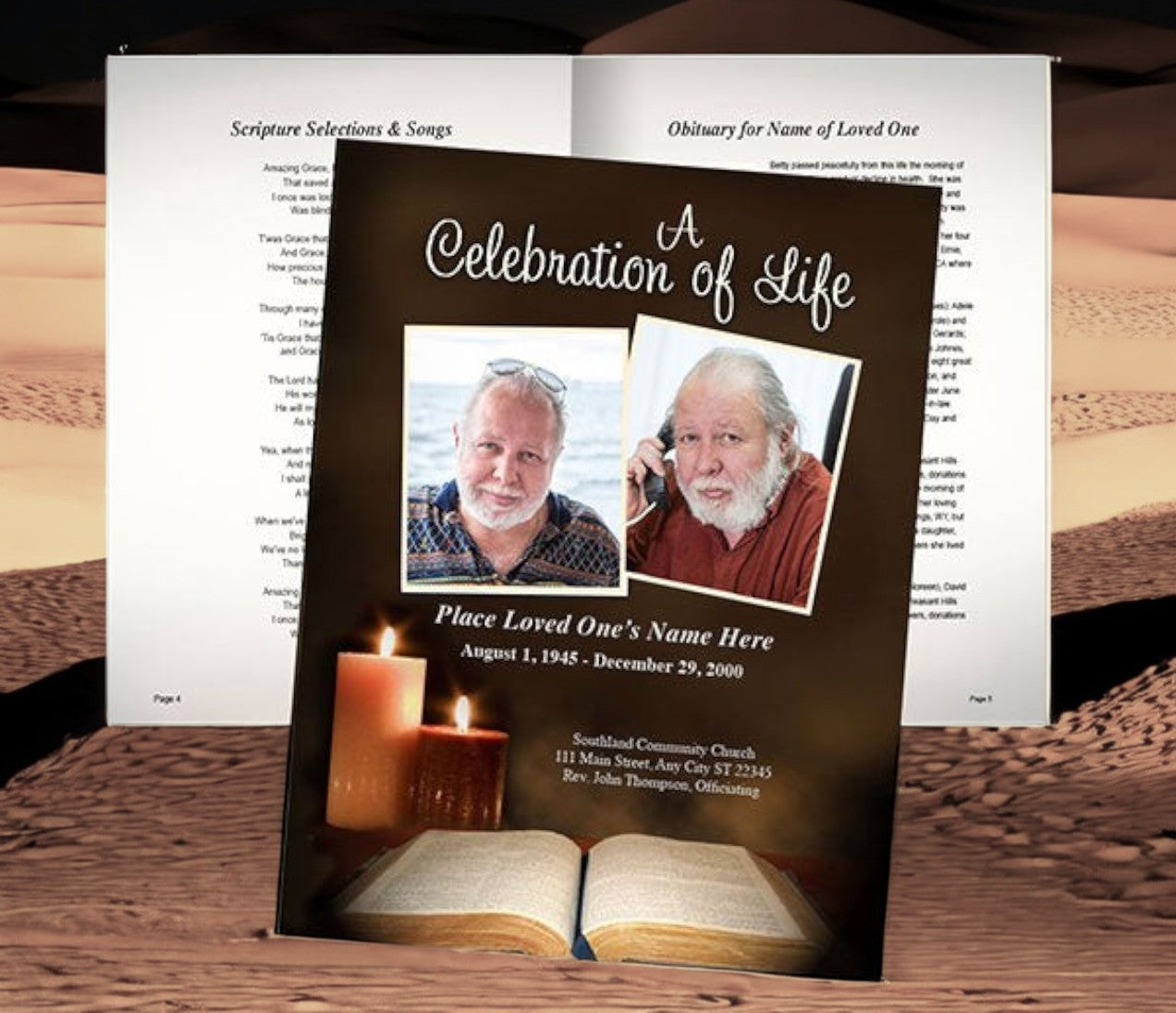 Bible Funeral Booklet Template