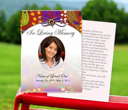 Bonita Small Memorial Card Template