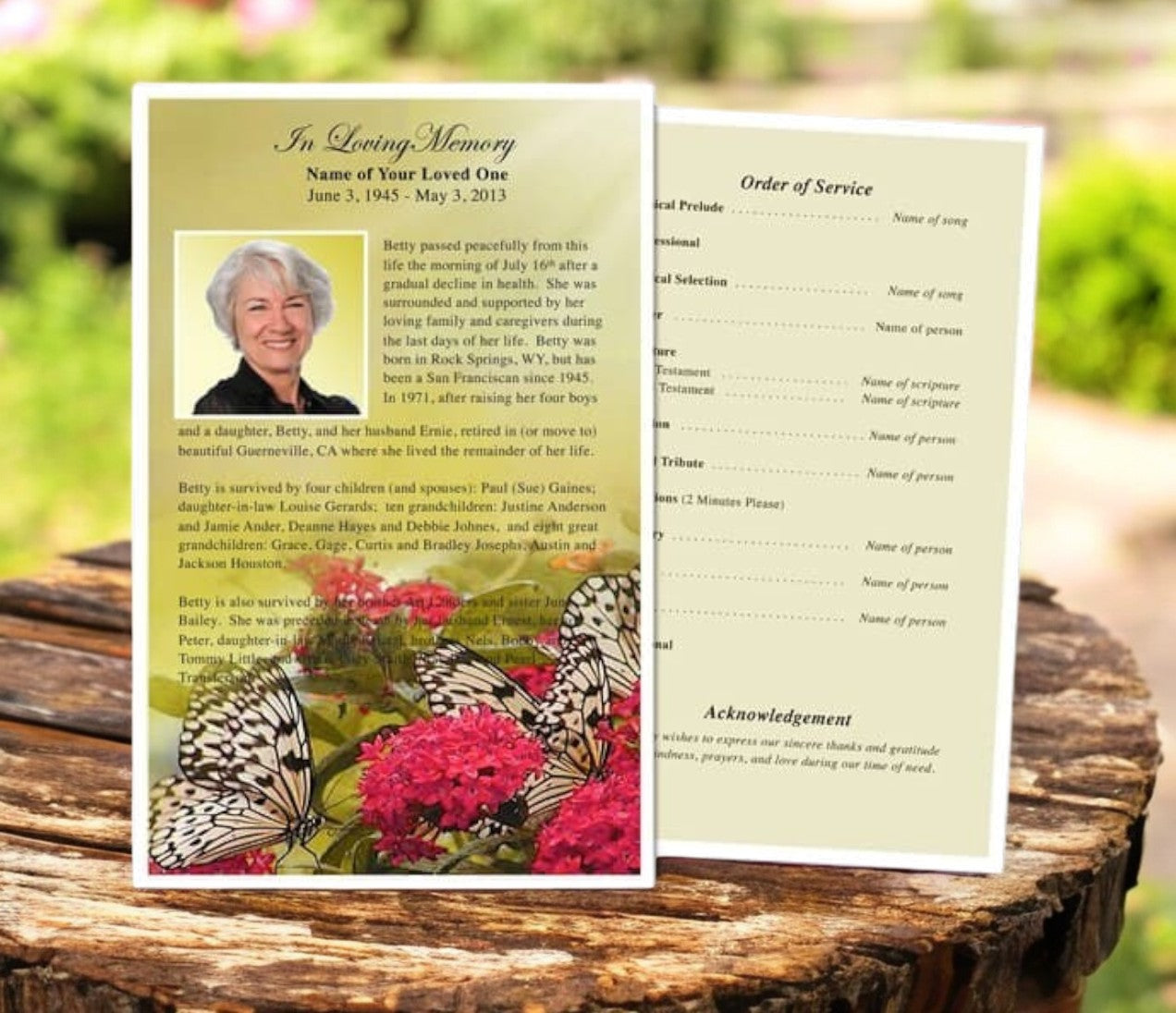 Bouquet Funeral Flyer Template