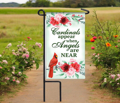 Cardinal Appears Memorial Garden or Cemetery Flag - Funeral Program - Site Funeral Programs & Templates