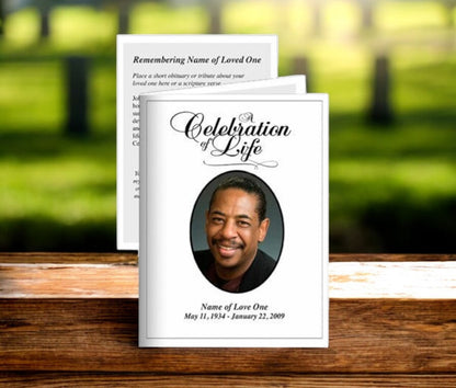 Classic Small Memorial Card Template