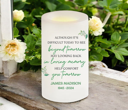 Comfort You Personalized Flameless LED Memorial Candle