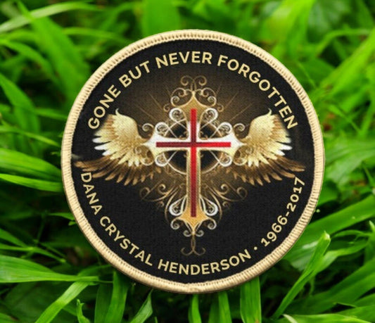 Cross With Wings In Loving Memory Patch - Funeral Program - Site Funeral Programs & Templates