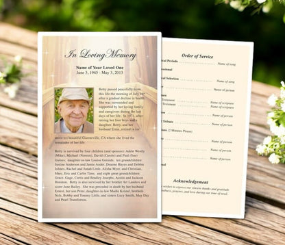 Crossing Funeral Flyer Template