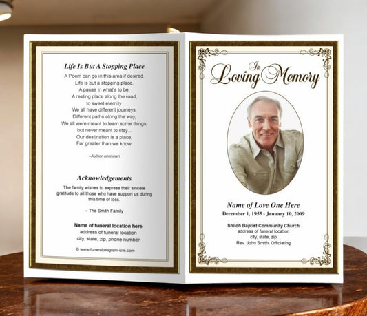 Creative Funeral Program Template