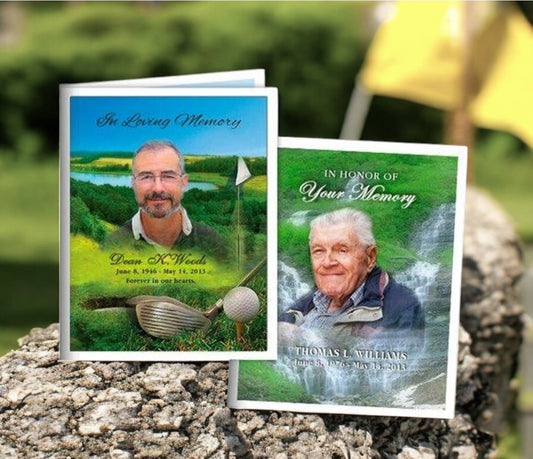 Custom Cover Small Memorial Card Template