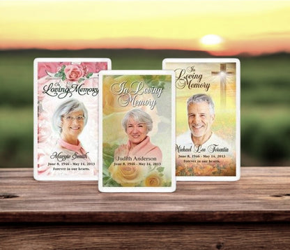 Custom Funeral Memorial Prayer Card Template