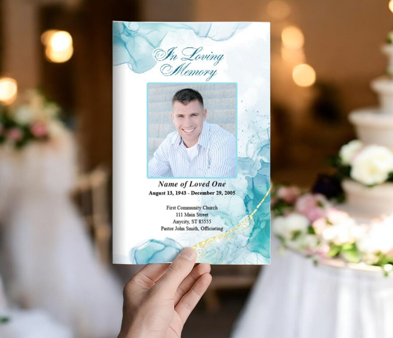 Acrylic Funeral Program Template