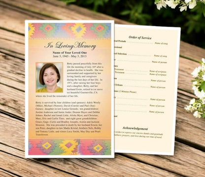 De Colores Funeral Flyer Template