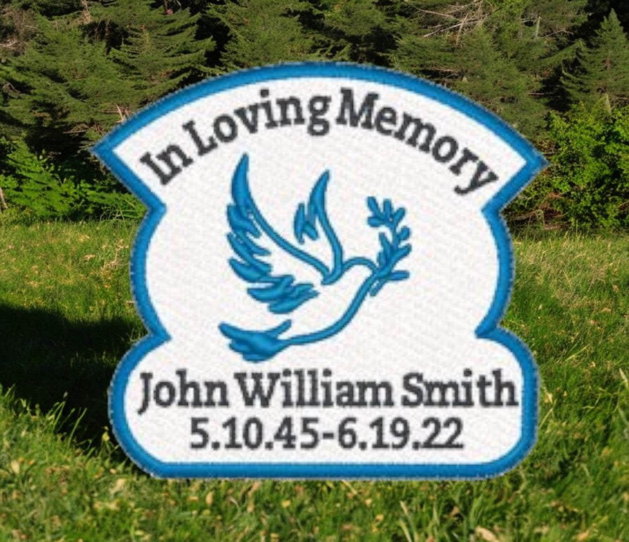 dove in memory patch