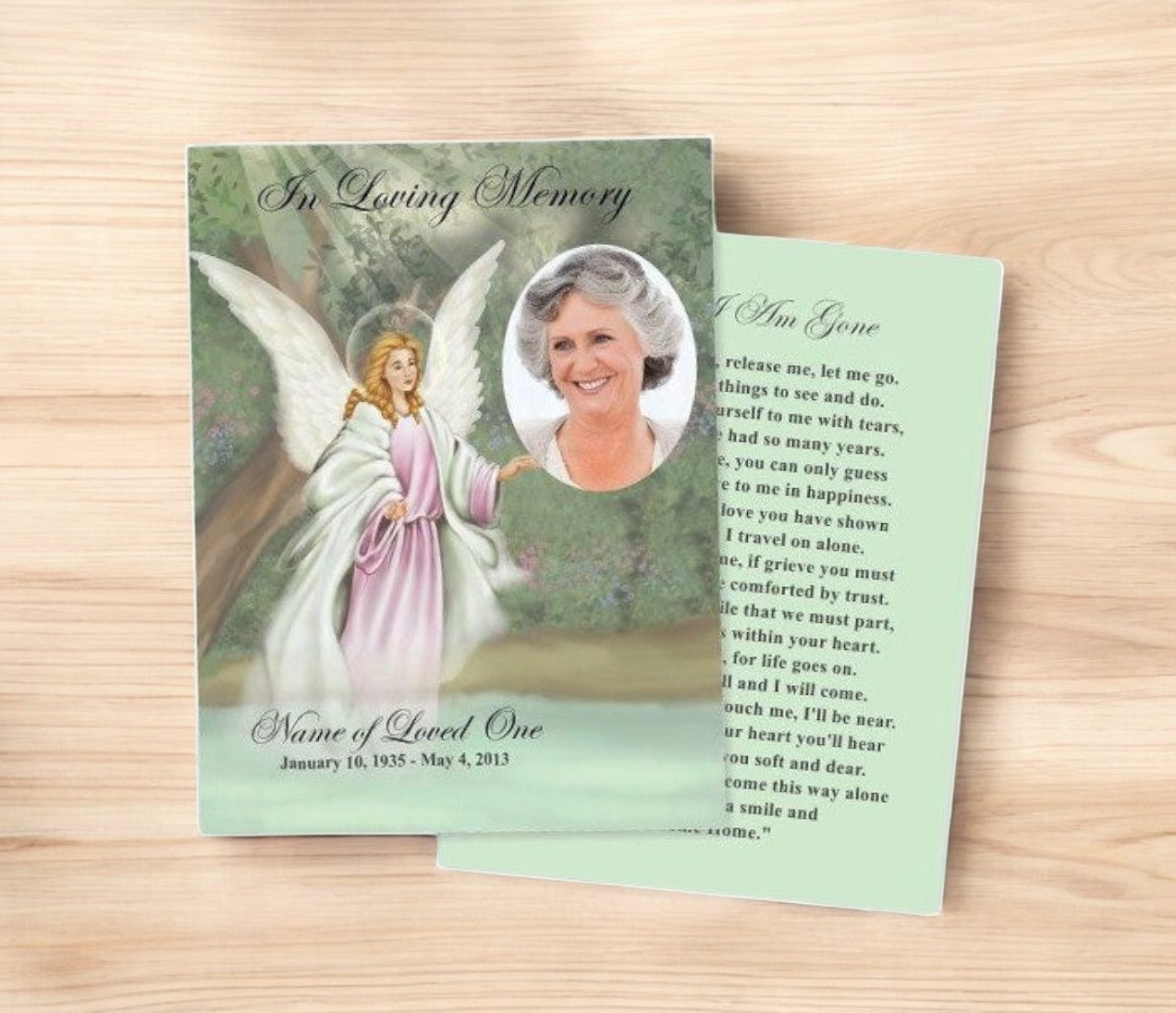 Faith Small Memorial Card Template