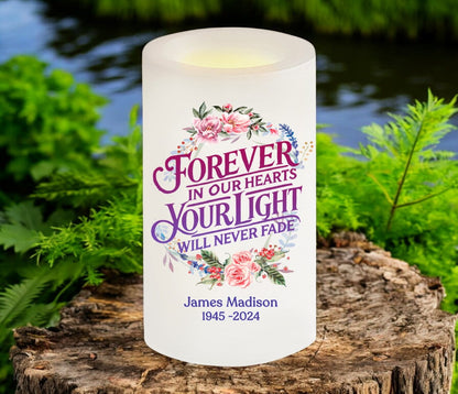 Forever Personalized Flameless LED Memorial Candle