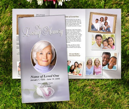 Beloved Trifold Funeral Brochure Template