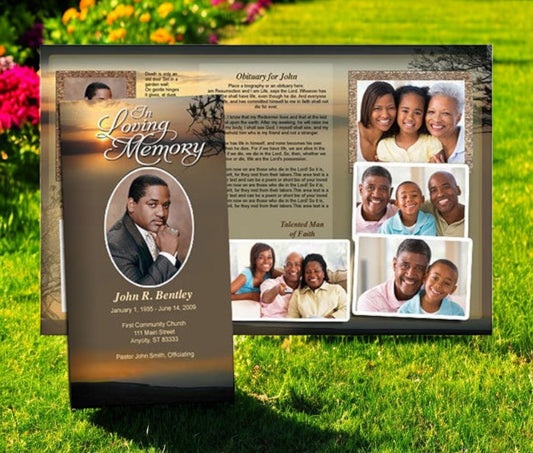 Kenya TriFold Funeral Brochure Template