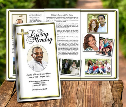 Embassy TriFold Funeral Brochure Template