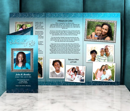 Devotion TriFold Funeral Brochure Template