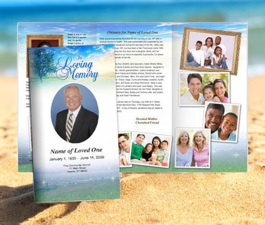 Destiny Trifold Funeral Brochure Template