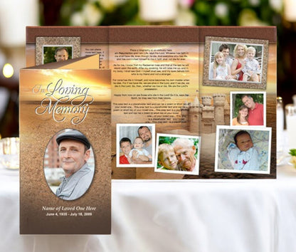 Timeless TriFold Funeral Brochure Template