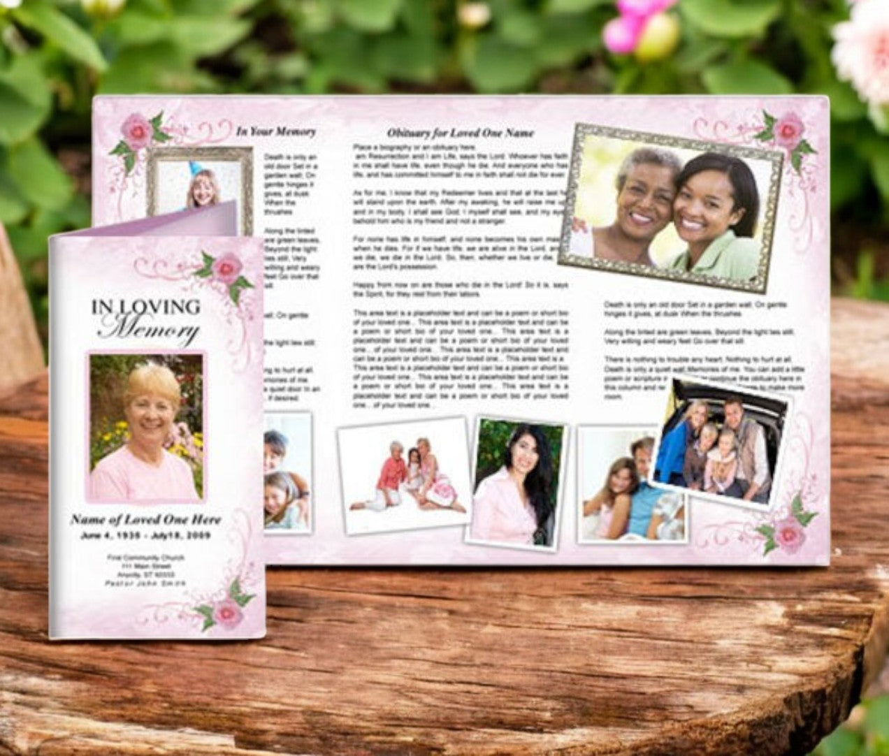 Lovely TriFold Funeral Brochure Template