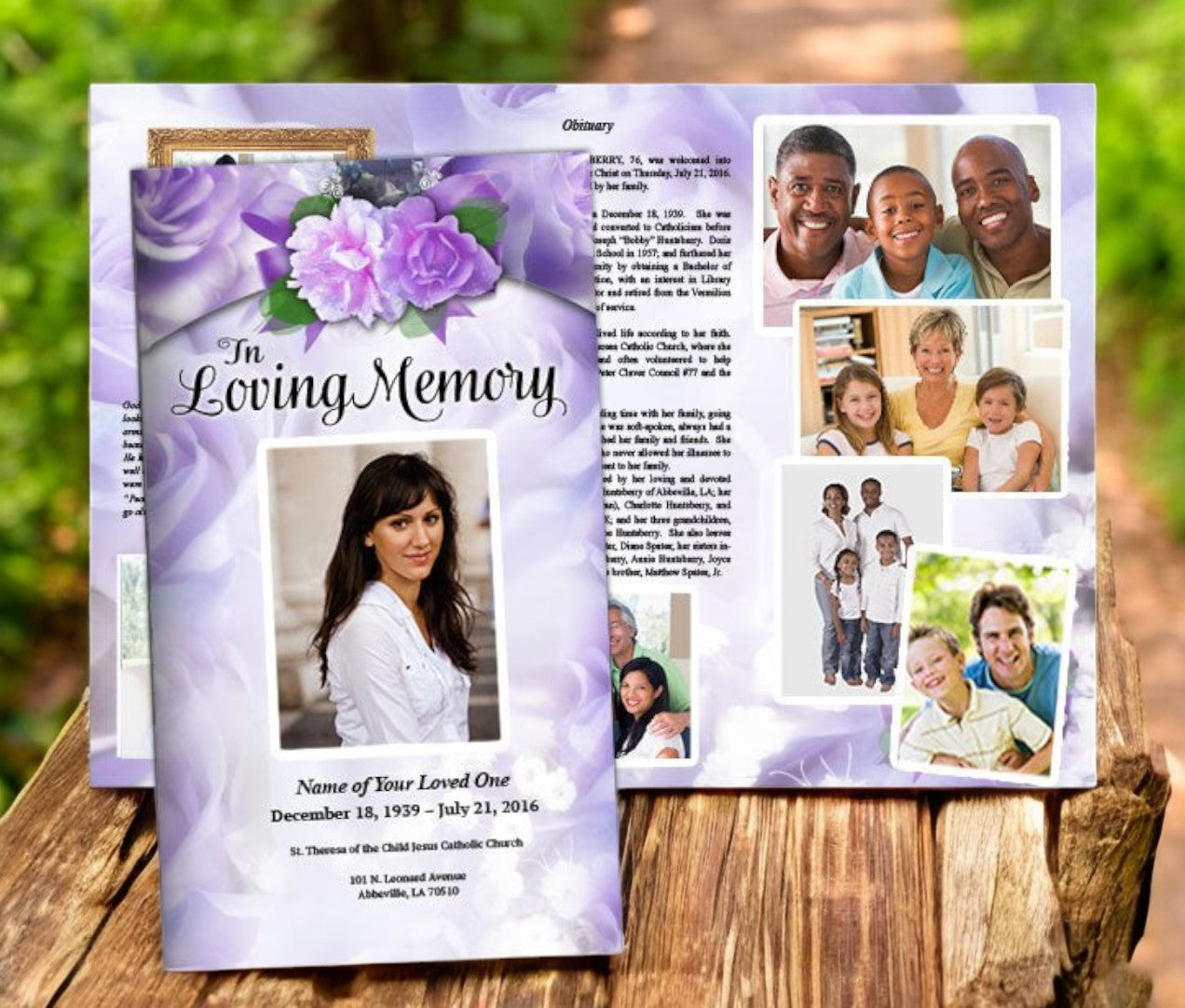 Rapture Trifold Funeral Brochure Template