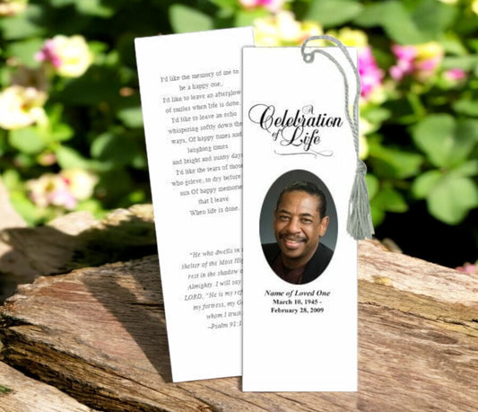 Classic Memorial Bookmark Template