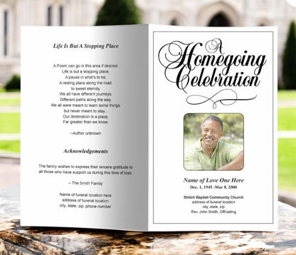 A HomeGoing Celebration Funeral Program Template