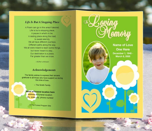 Playful Funeral Program Template