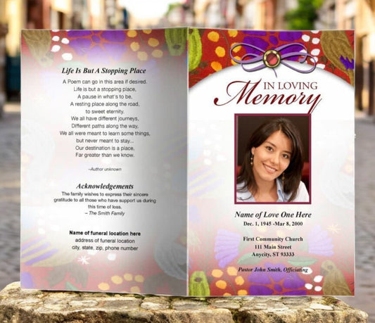 Bonita Funeral Program Template