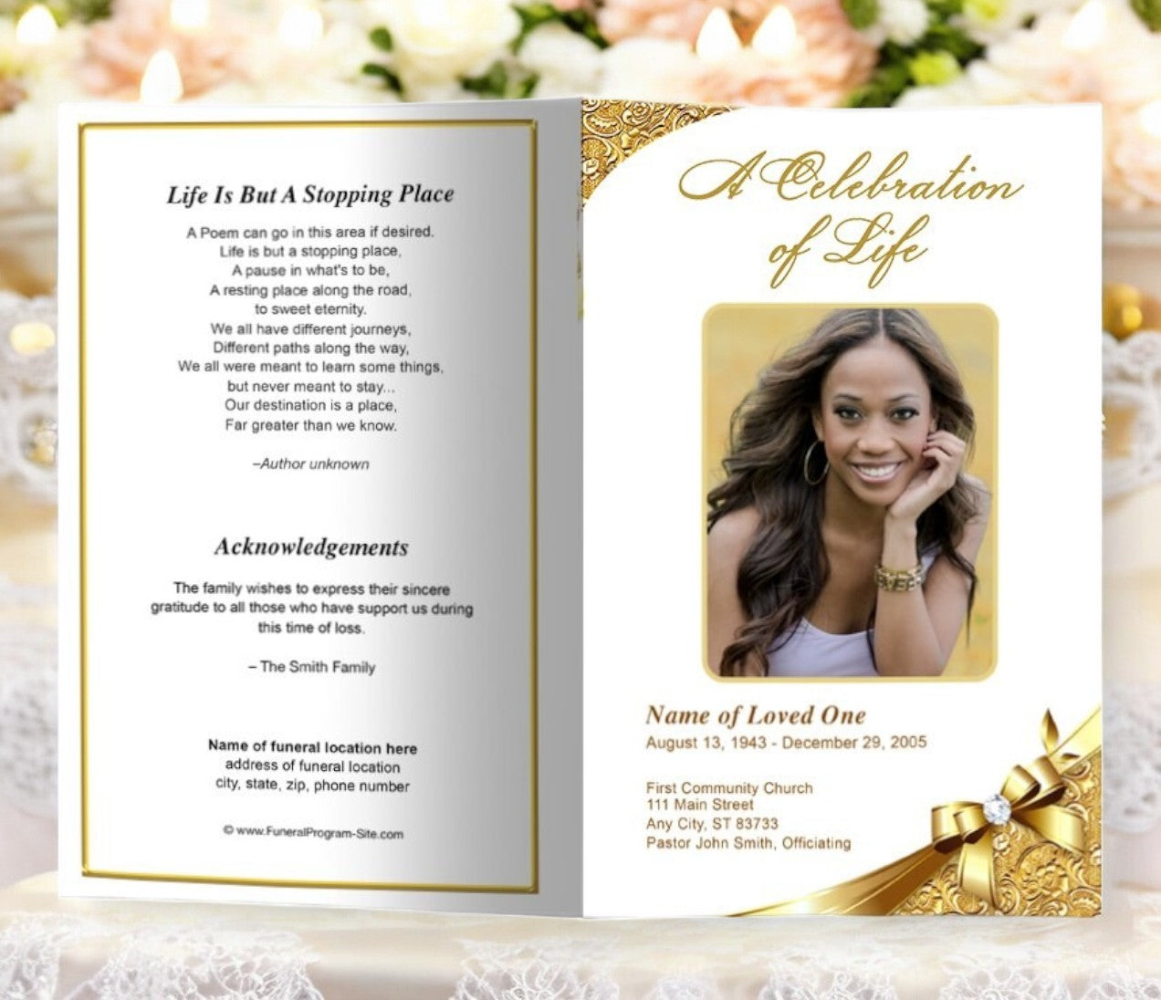 Royalty Funeral Program Template