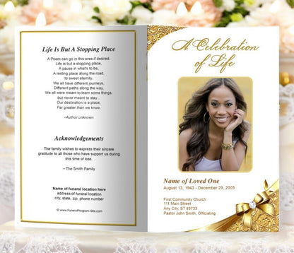 Royalty Funeral Program Template