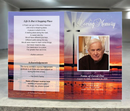 Glorify Funeral Program Template