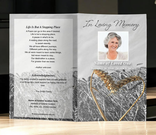 Heartland Funeral Program Template