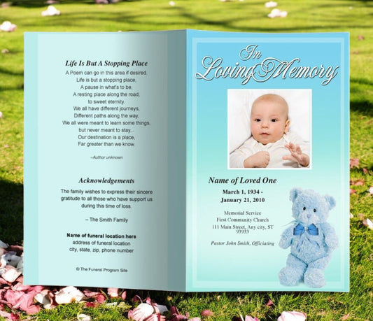 Nursery Funeral Program Template